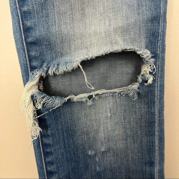 Madewell 9" High Riser Skinny Skinny Jeans Light Wash Light Distressing sz 25 - Picture 6 of 12